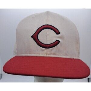 Vintage Cincinnati Reds Roman Pro Leather Fitted Cap - USA Made - EUC
